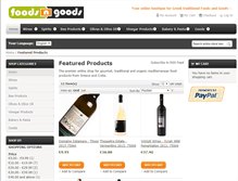 Tablet Screenshot of foodsngoods.com